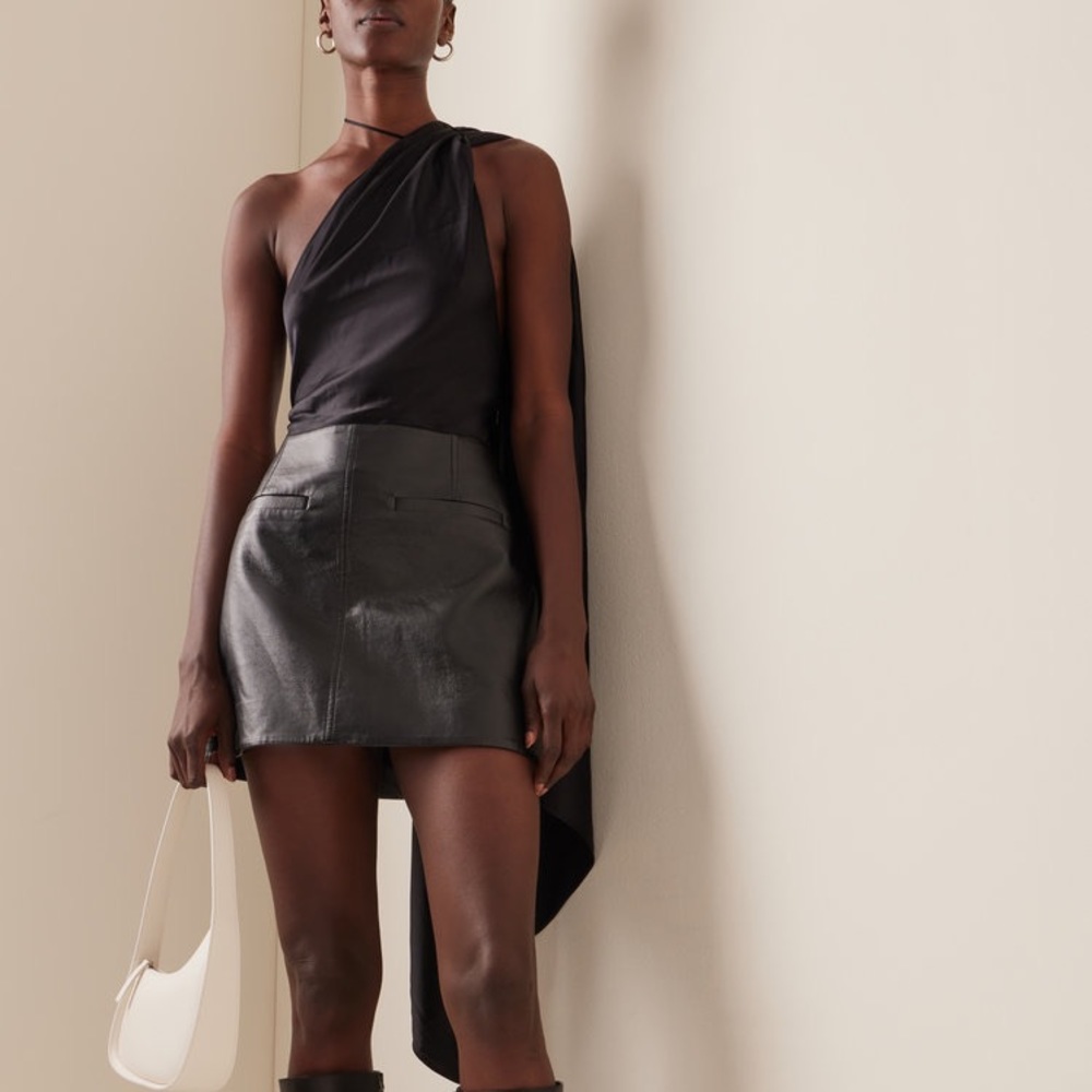 MATÉRIEL
Asymmetric Silk-Blend Mini Dress